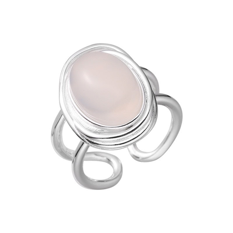 Ring Combination s925 sterling silver + gem series ring