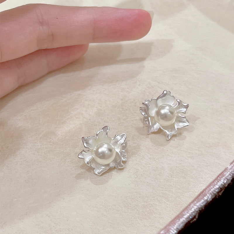 S925 Sterling Silver Pure White Jasmine Earrings