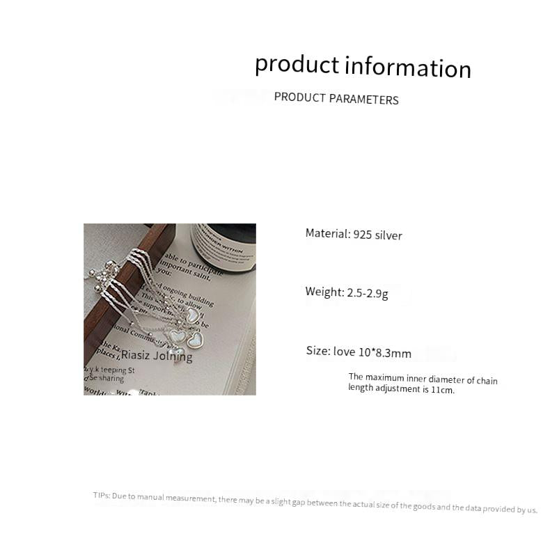 S925 Sterling Silver Love Fritillaria Twist Pull Bracelet