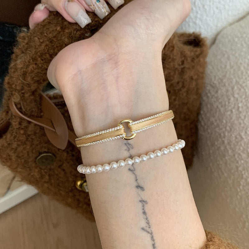 Lock Zircon Bracelet