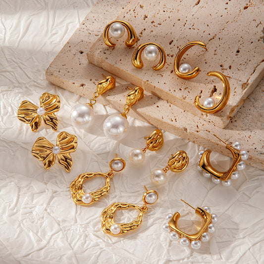 gold plated non-fading earrings