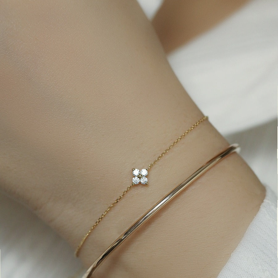 S925 silver gold-plated sterling silver bracelet