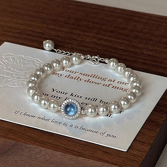 s925 sterling silver aquamarine necklace bracelet