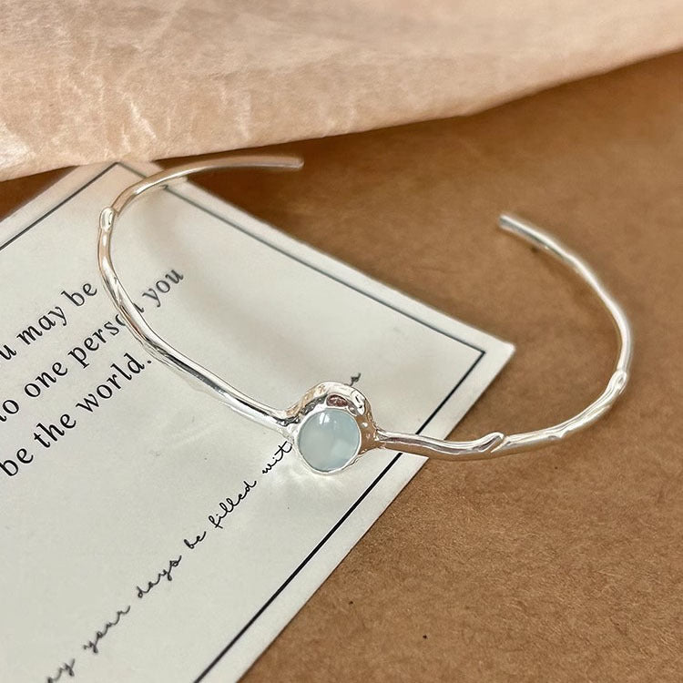 s925 sterling silver aquamarine necklace bracelet