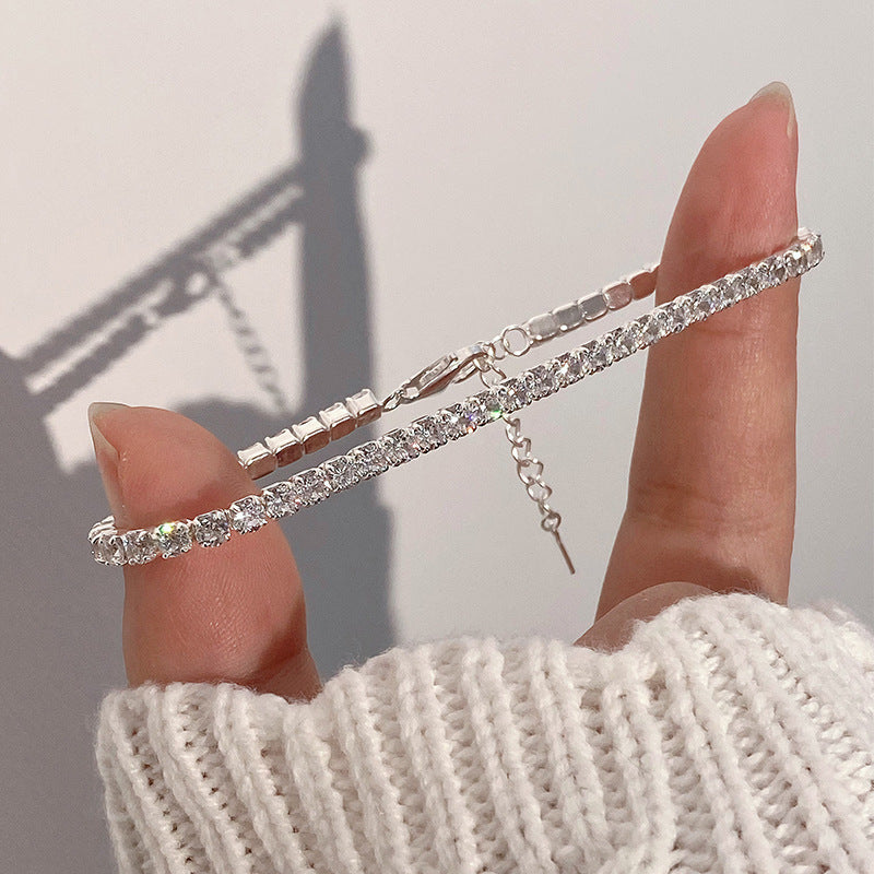 S925 sterling silver full diamond bracelet