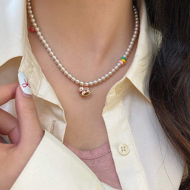 Swarovski pearls necklace