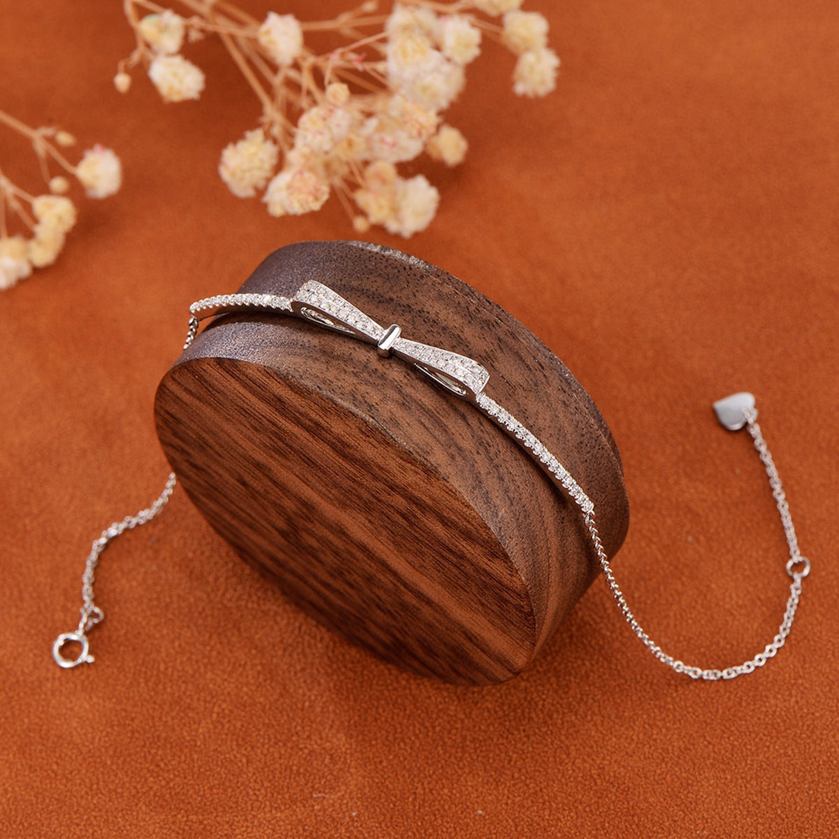 Full body S925 sterling silver bow bracelet