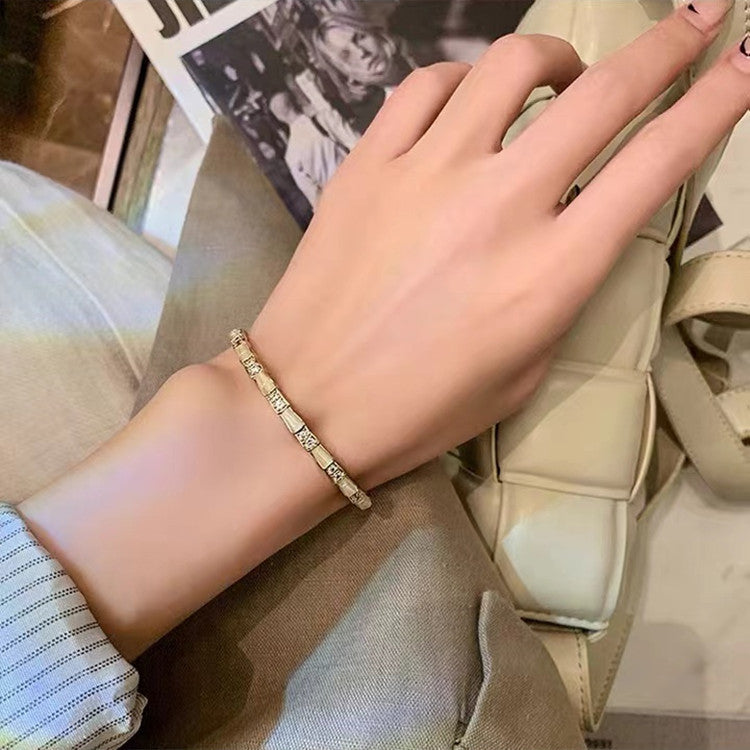 Cat's eye slub bracelet