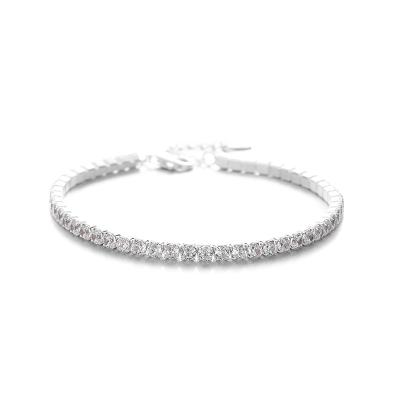 S925 sterling silver full diamond bracelet