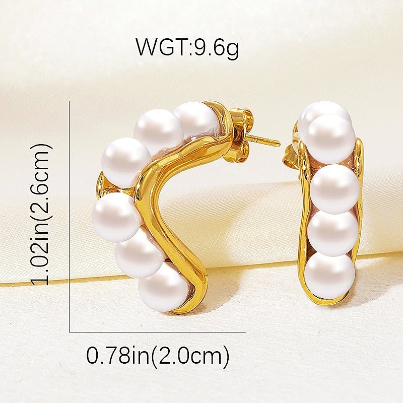 色褪せない金メッキのイヤリング