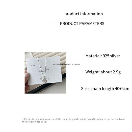 S925 sterling silver full diamond Bai Bei four-leaf clover necklace