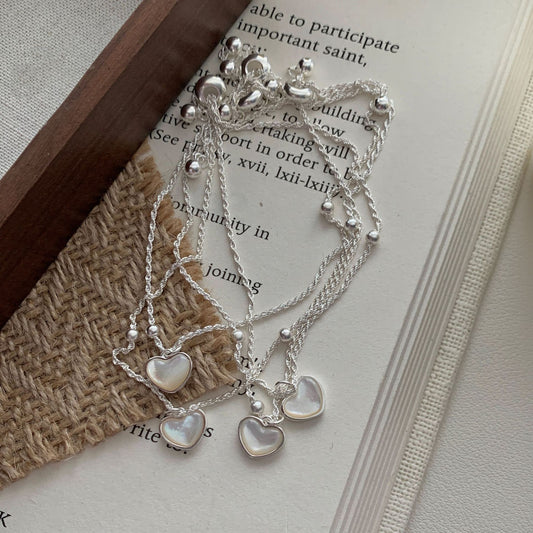 S925 Sterling Silver Love Fritillaria Twist Pull Bracelet