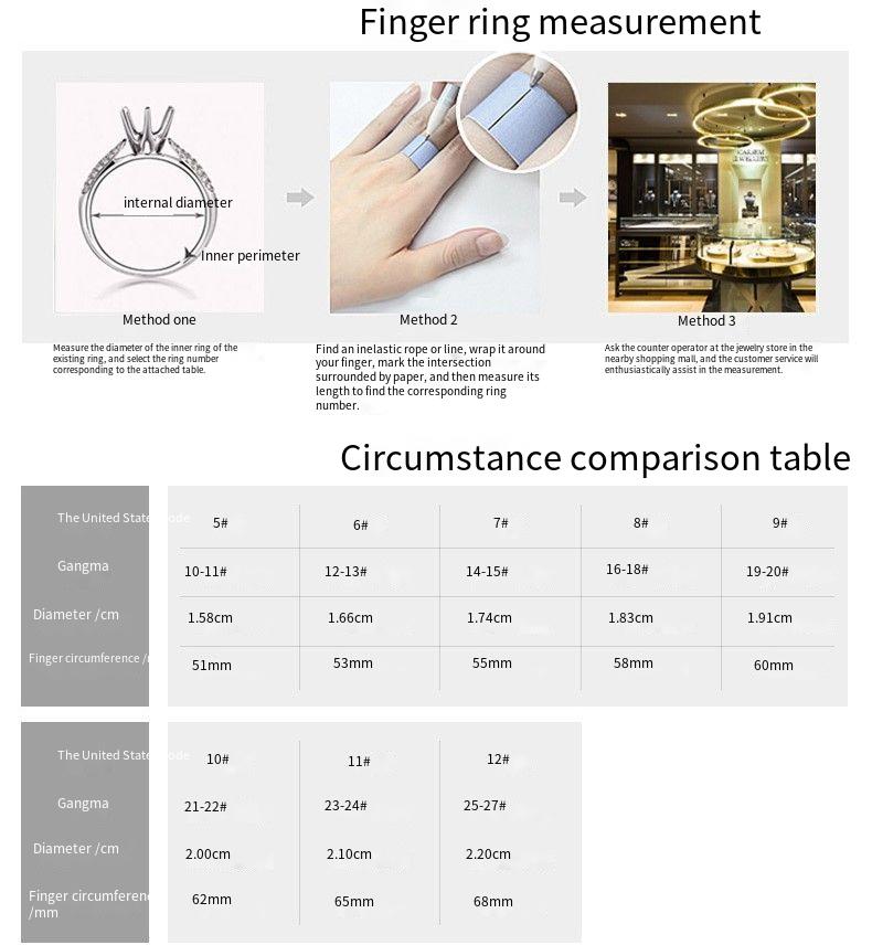 S925 Silver 6 * 12mm Horse Eye White Diamond Ring