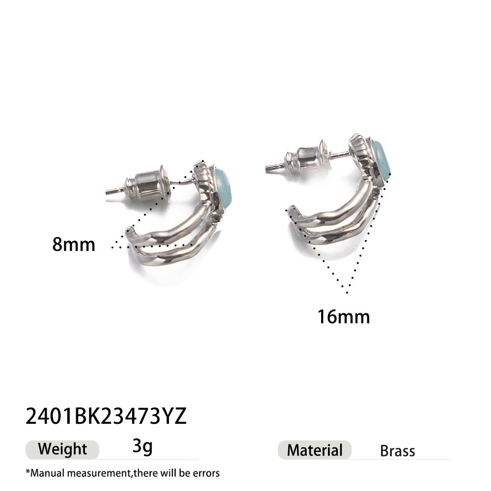 Aquamarous Necklace Earrings