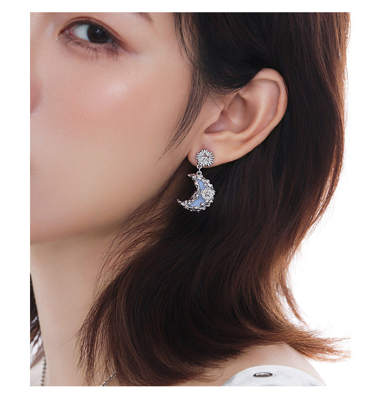 Lava blue moon series necklace ring earrings