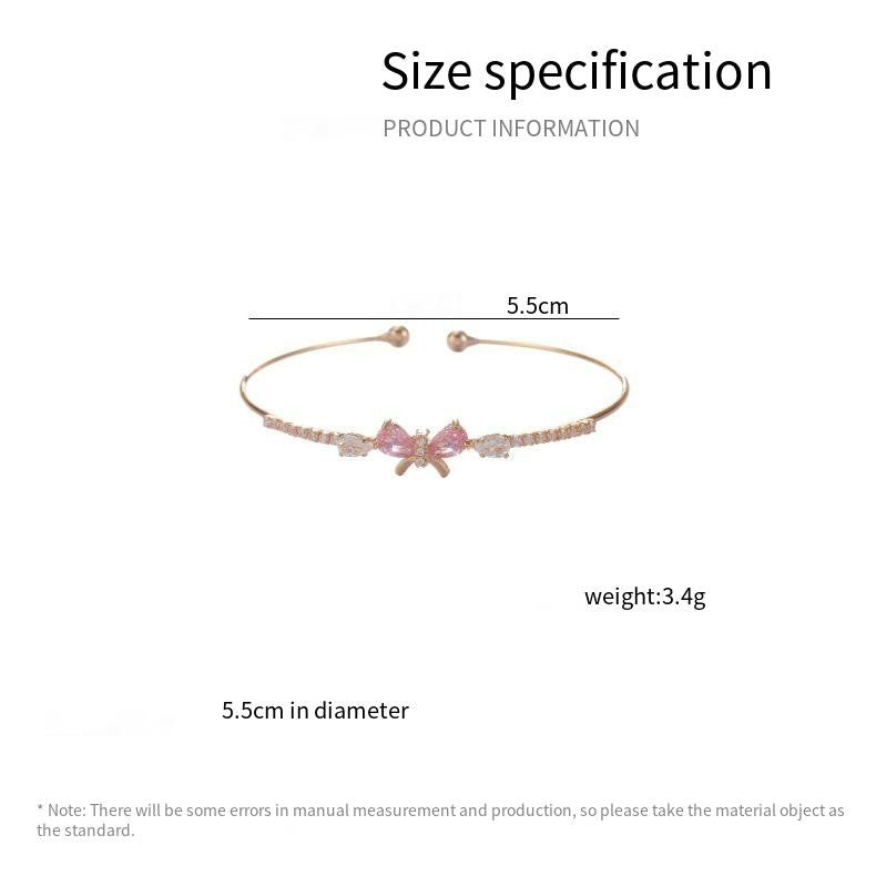 Rose zircon bracelet