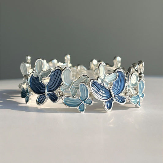 Oil dripping geometric round star butterfly color bracelet