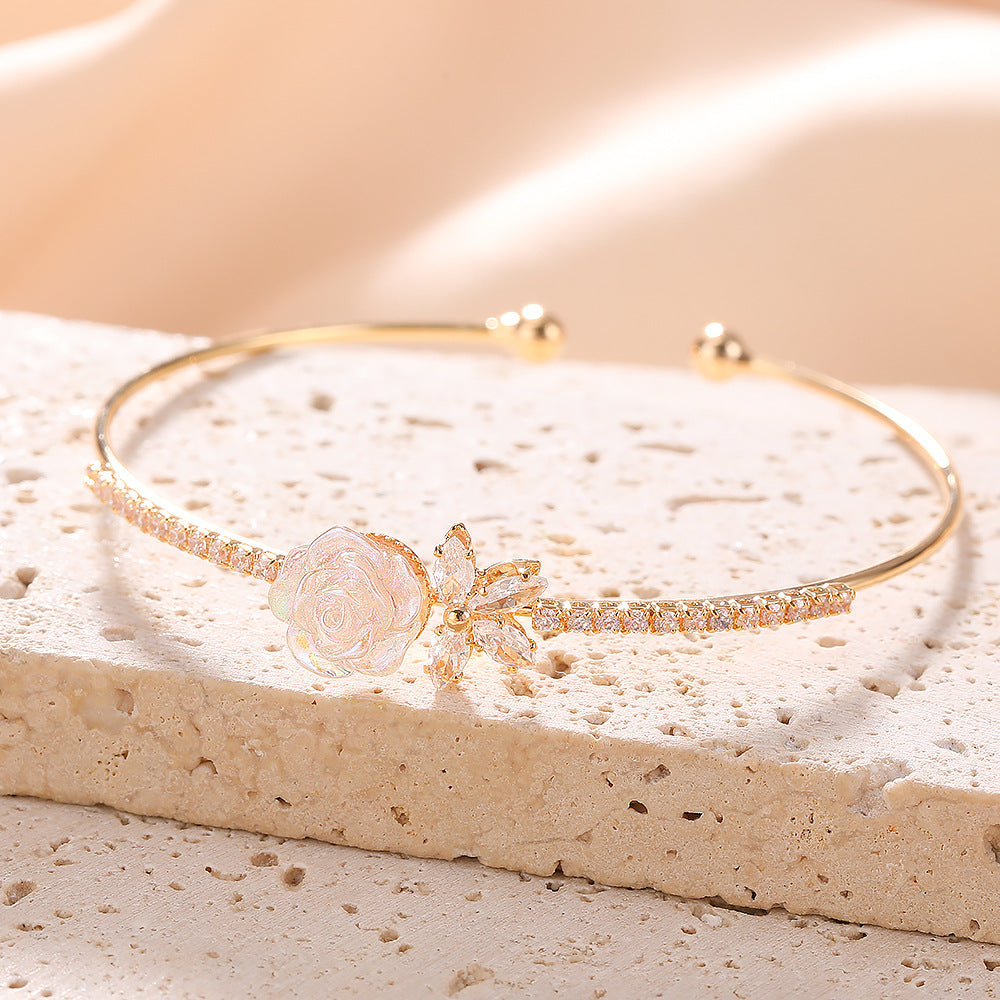 Rose zircon bracelet