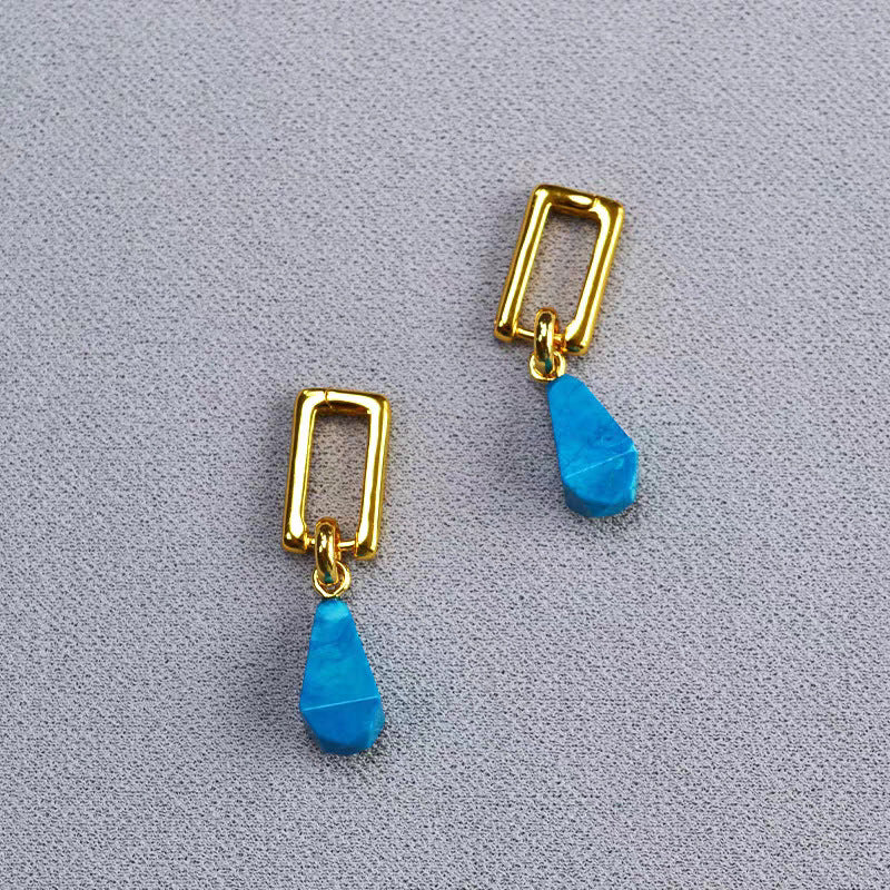 Natural lapis lazuli necklace earrings set