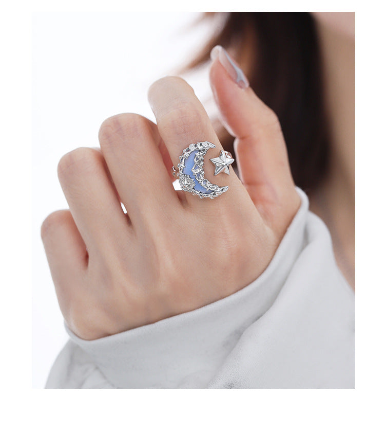 Lava blue moon series necklace ring earrings