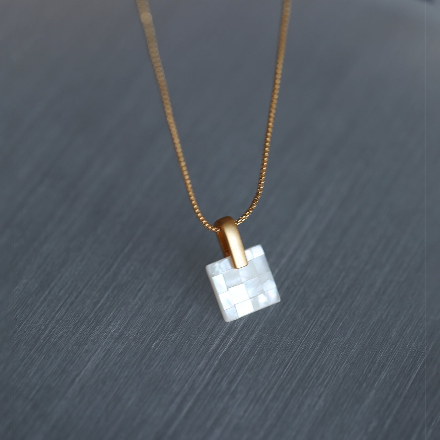 S925 silver needle high-quality stitching white shell necklace earrings set