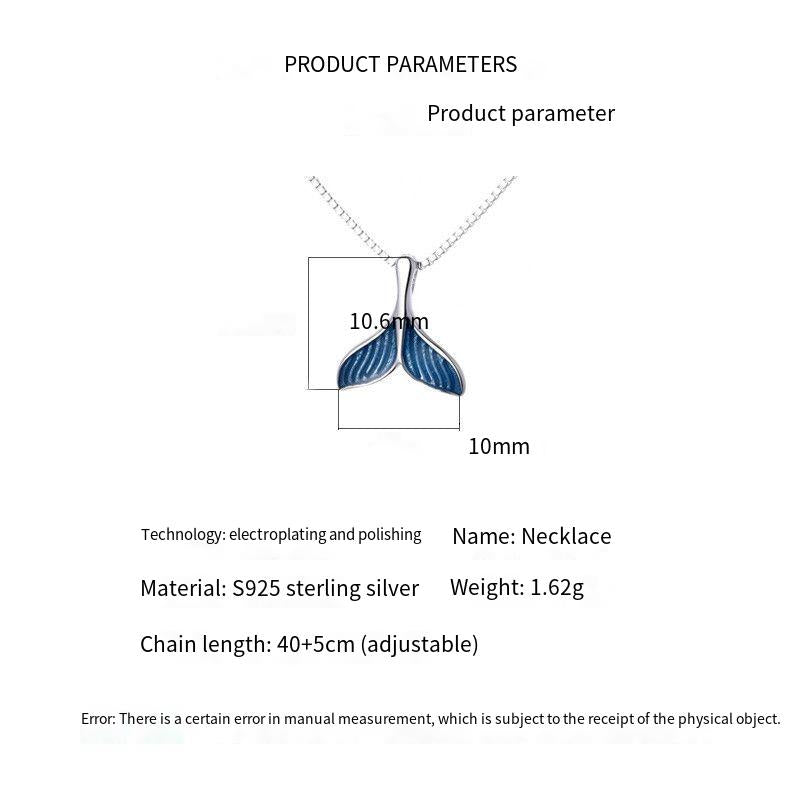 ブルーフィッシュテールシリーズネックレスリングブレスレットイヤリングセット