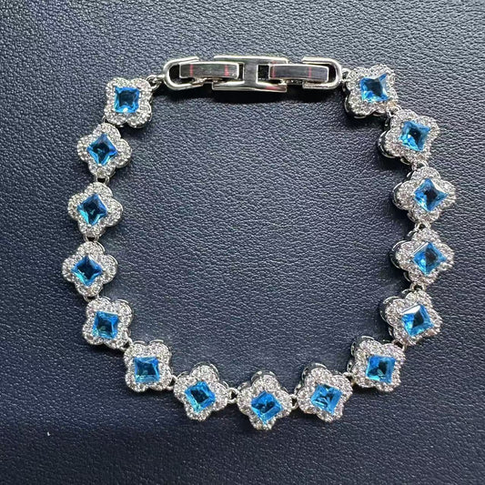 Brass zircon bracelet