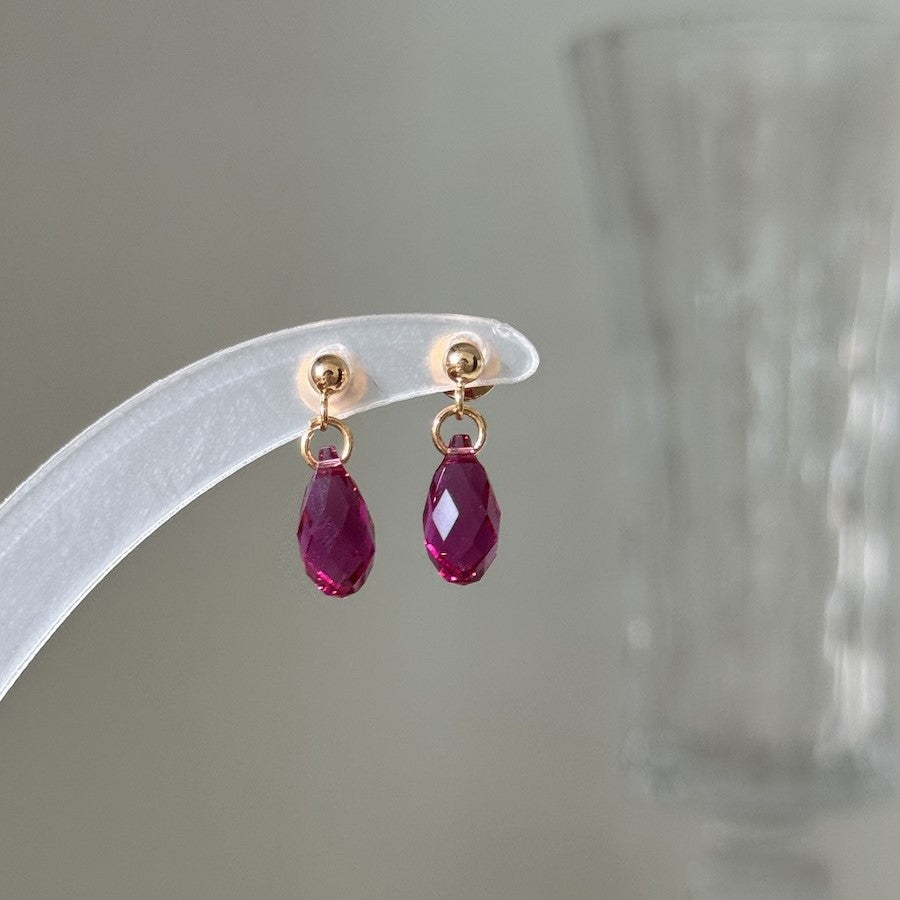 Hand-made Swarovski multicolor crystal earrings S925 silver needle