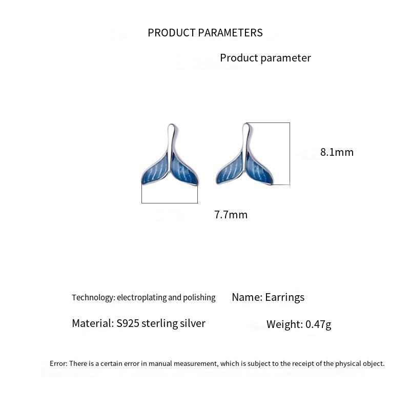 ブルーフィッシュテールシリーズネックレスリングブレスレットイヤリングセット