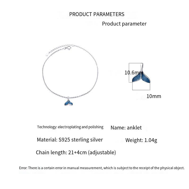 ブルーフィッシュテールシリーズネックレスリングブレスレットイヤリングセット