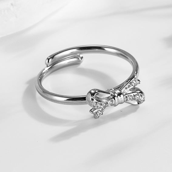 Super Flash Sky Star Titanium Zircon Ring