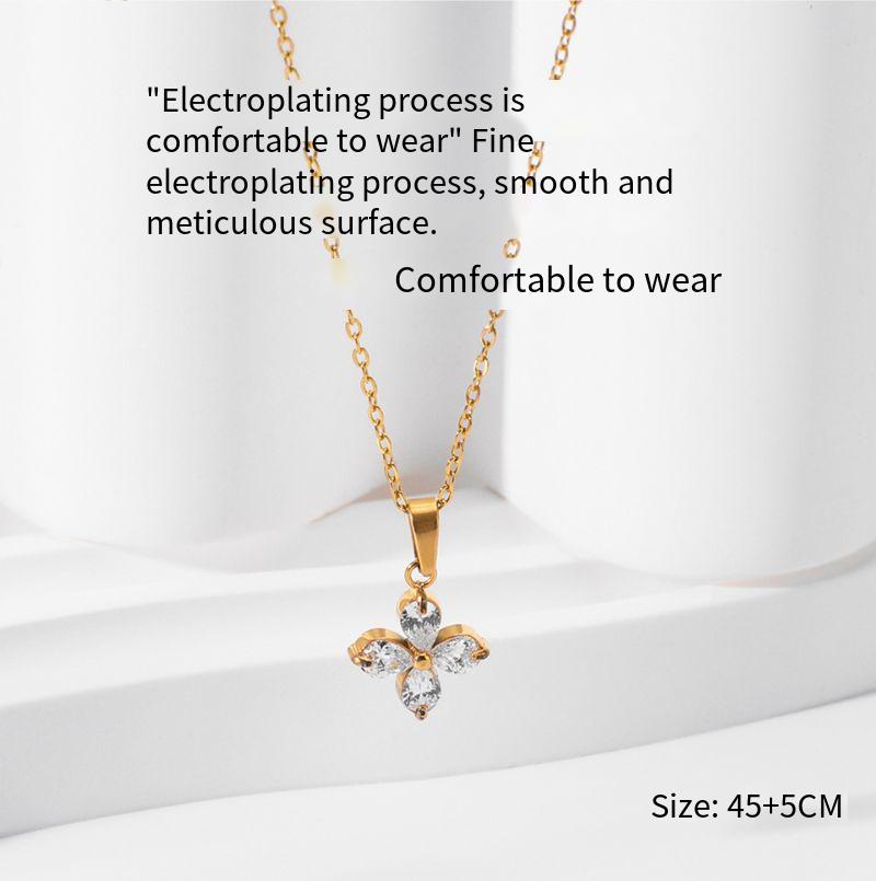 ジルコンチタンスチールカラーファストブレスレットネックレスリングイヤリングジュエリーセット