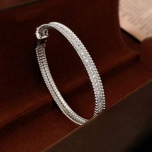 Silver zircon bracelet