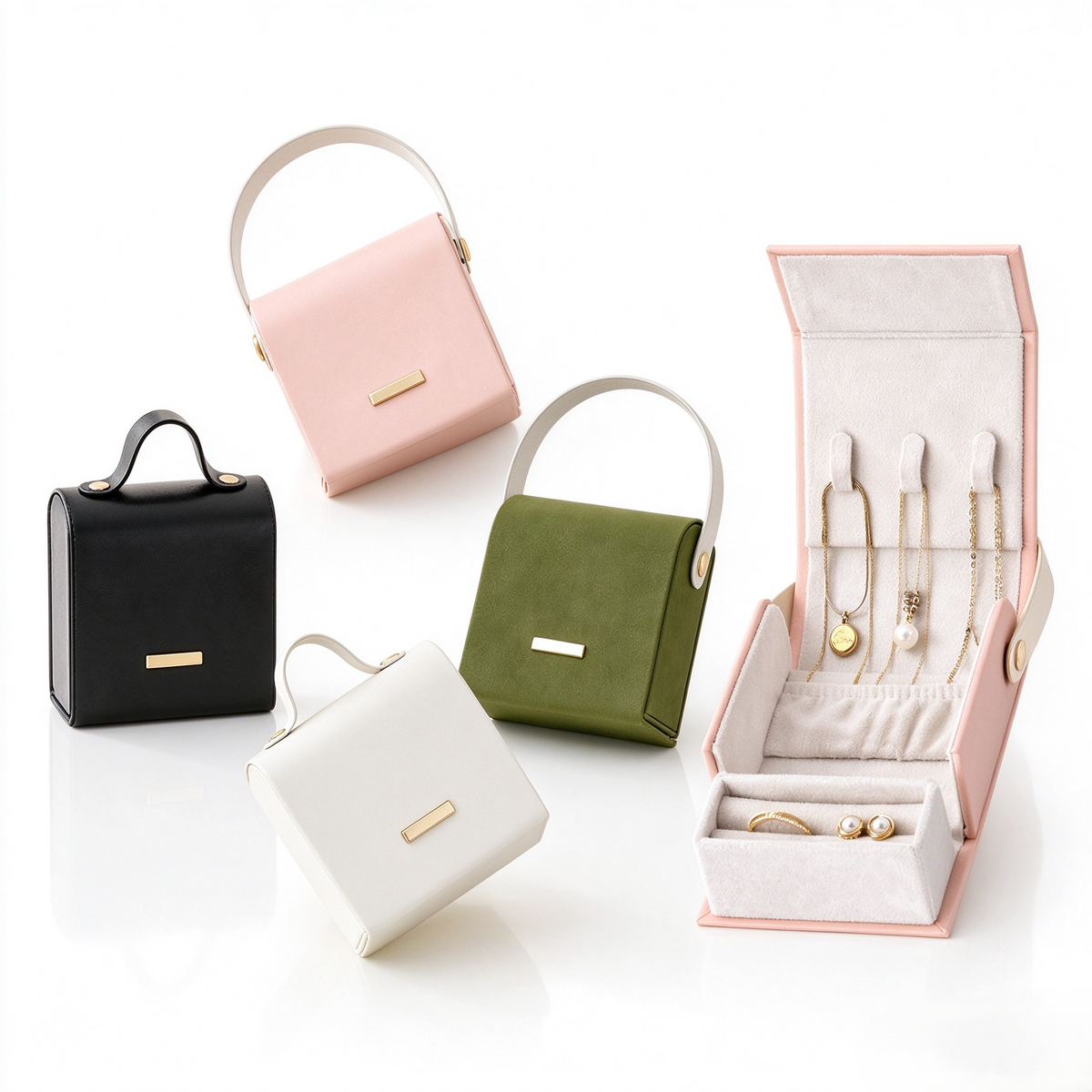 High-End Leatherette Jewelry Storage Box