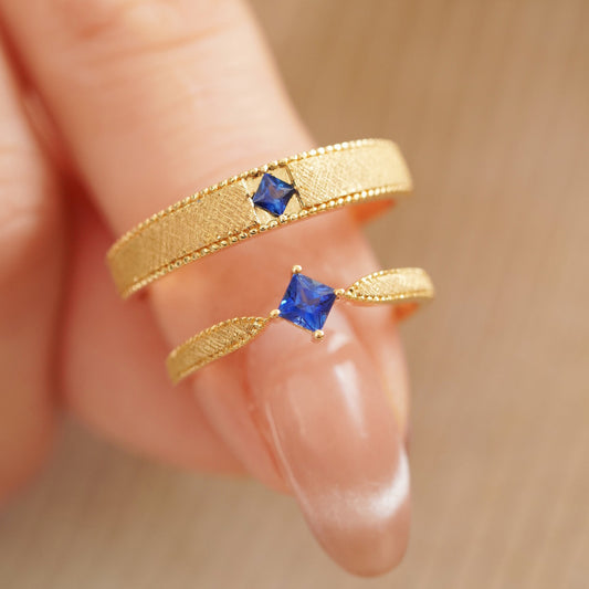 S925 sterling silver couple ring