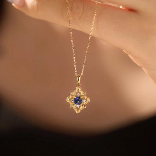 S925 sterling silver clavicle chain pendant necklace