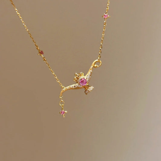 S925 silver-plated 24k gold Aladdin magic lamp necklace