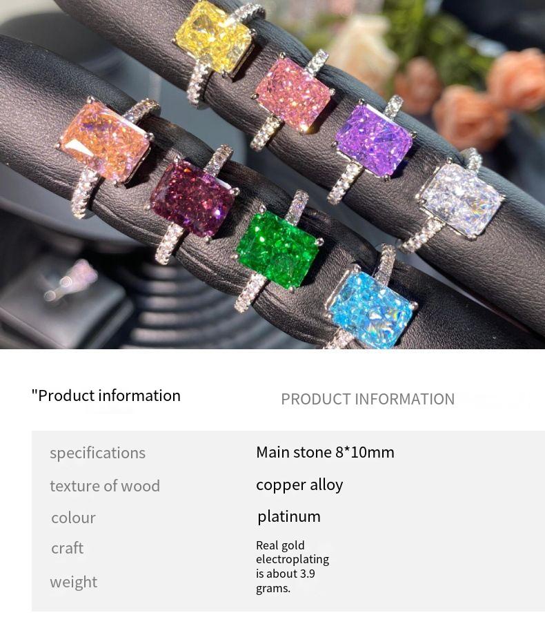 High-carbon diamond gold electroplating ring with adjustable opening