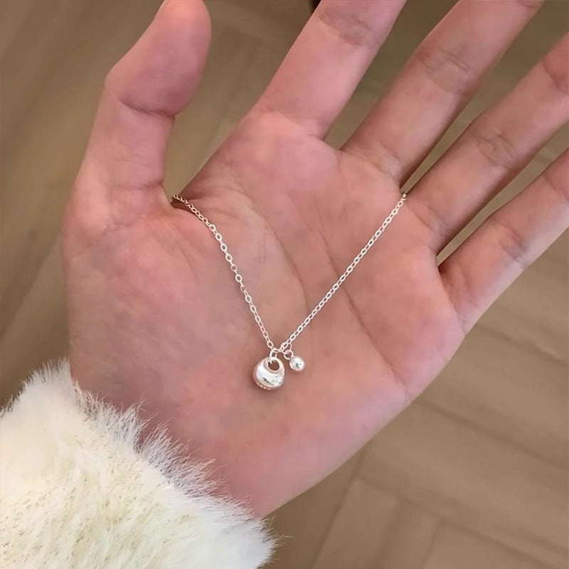 S925 sterling silver purse ball necklace
