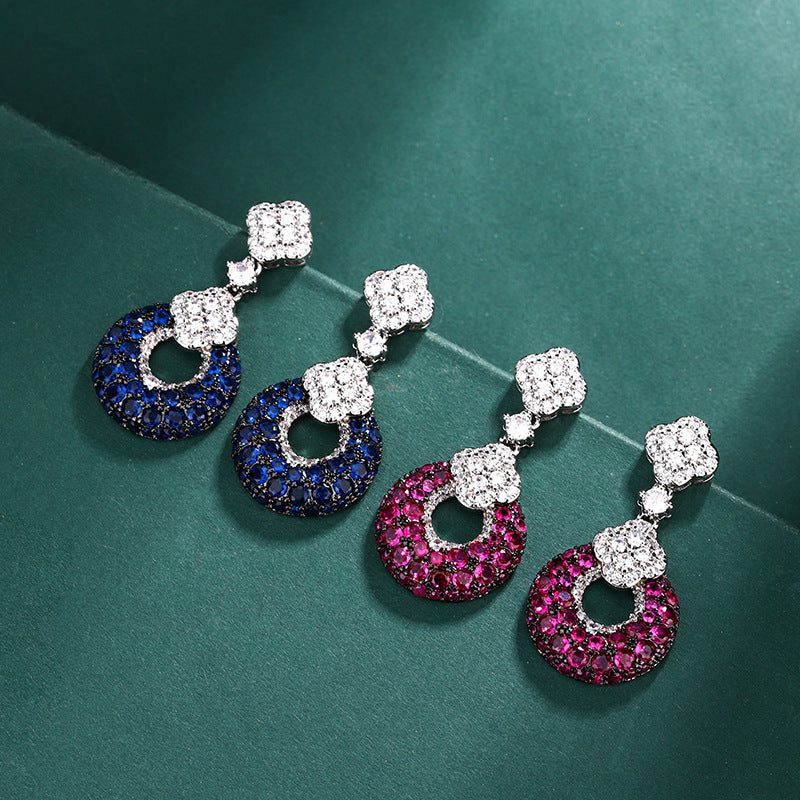 S925 silver needle studded earrings