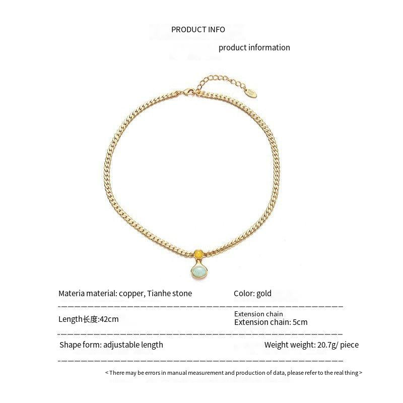 Tianhe Stone Necklace Earrings Set