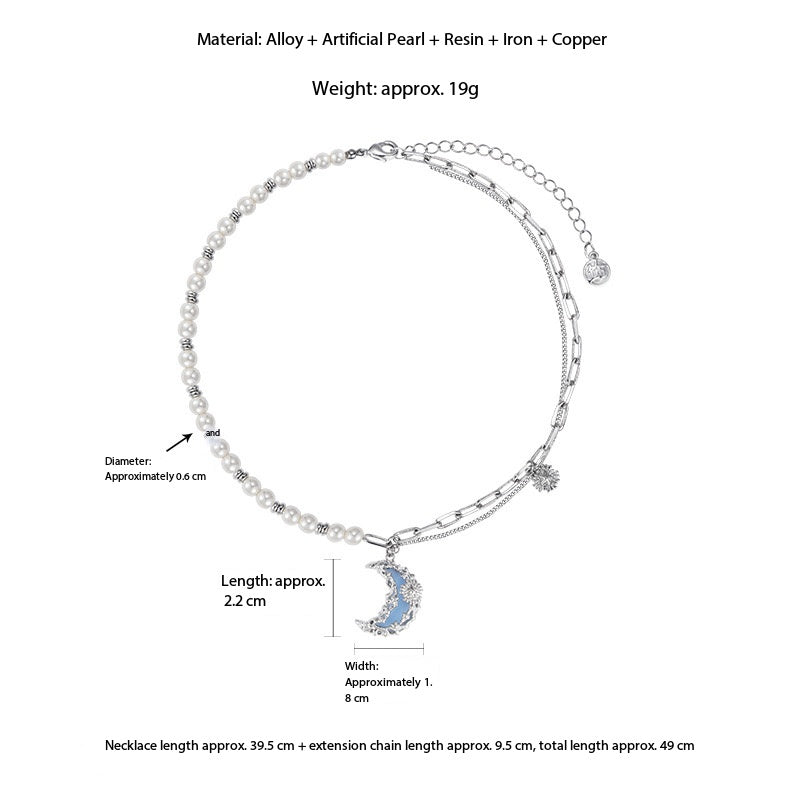 Lava blue moon series necklace ring earrings