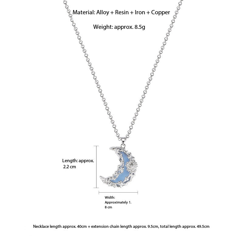 Lava blue moon series necklace ring earrings