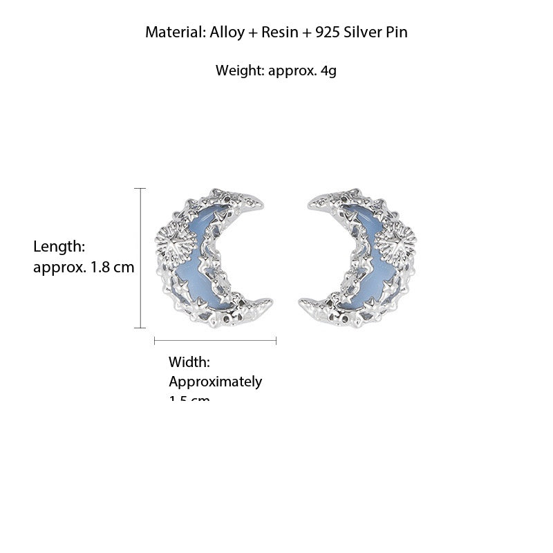 Lava blue moon series necklace ring earrings