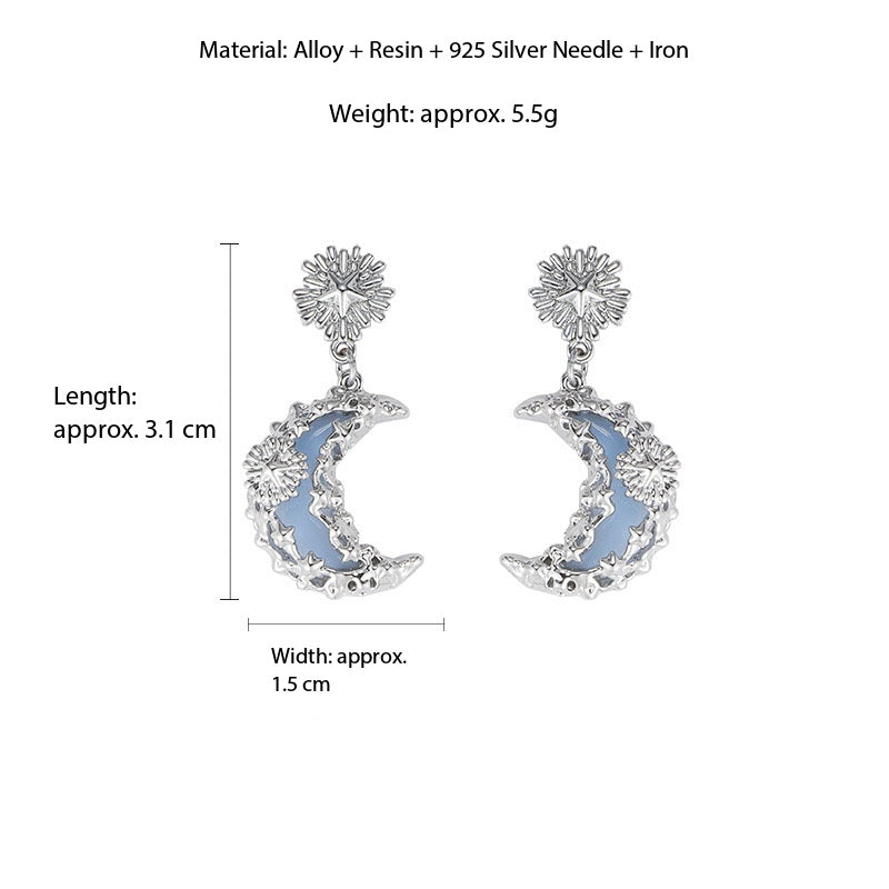 Lava blue moon series necklace ring earrings