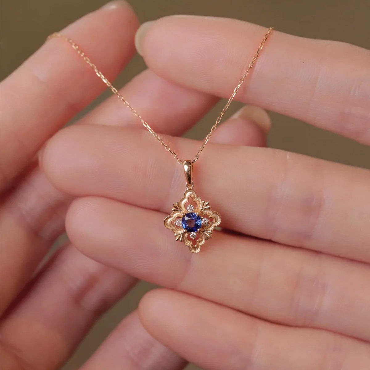 S925 sterling silver clavicle chain pendant necklace