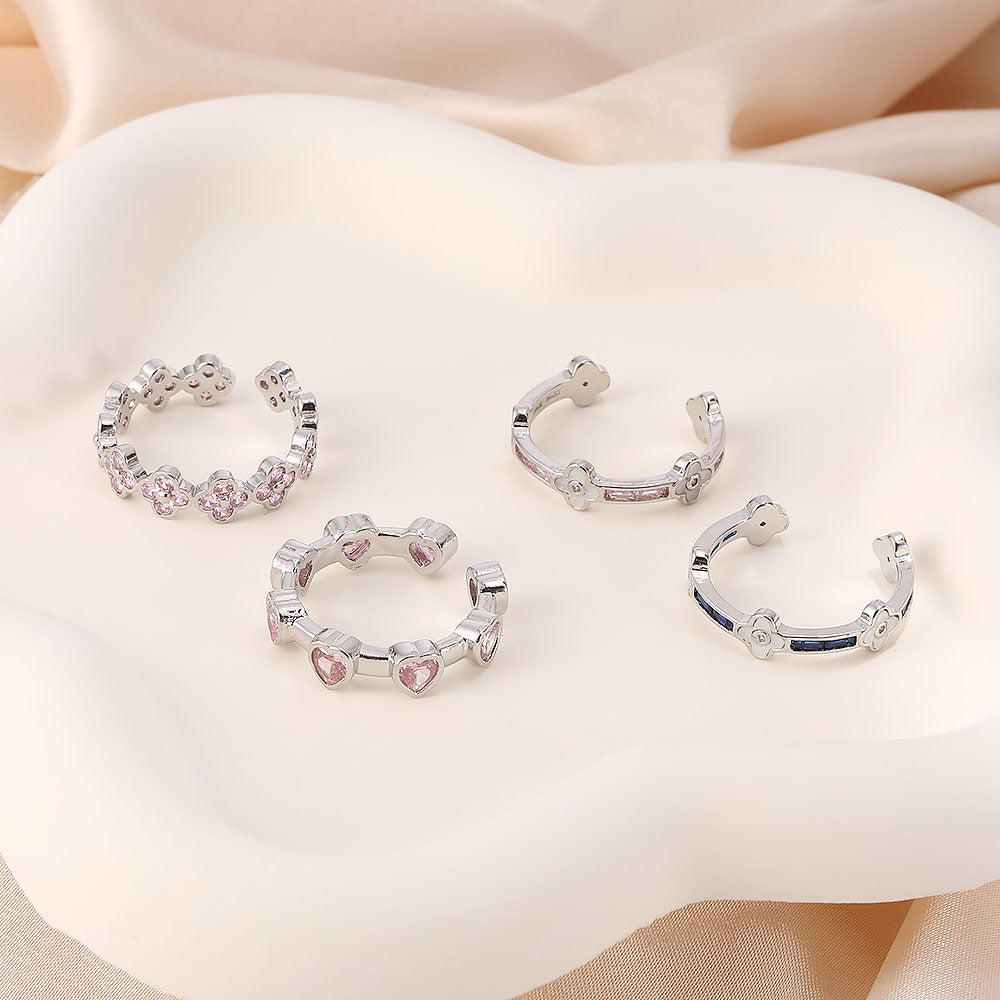 Colored zircon split ring