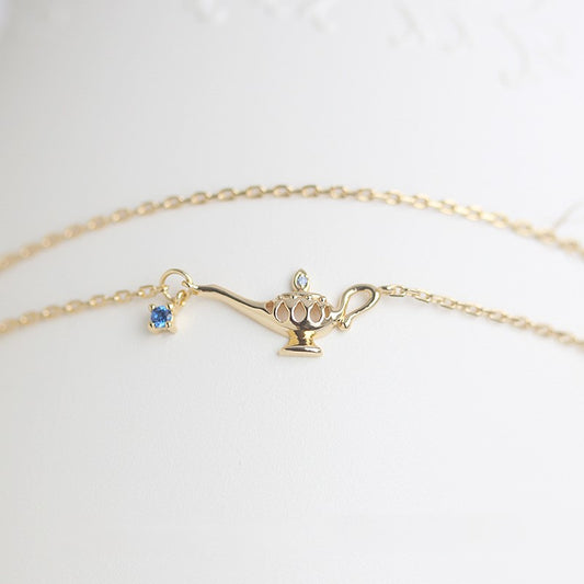 S925 sterling silver plated with 14K gold lamp double bracelet