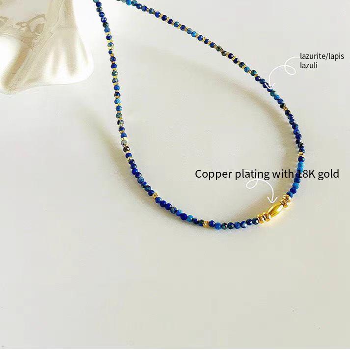 Natural lapis lazuli necklace earrings set