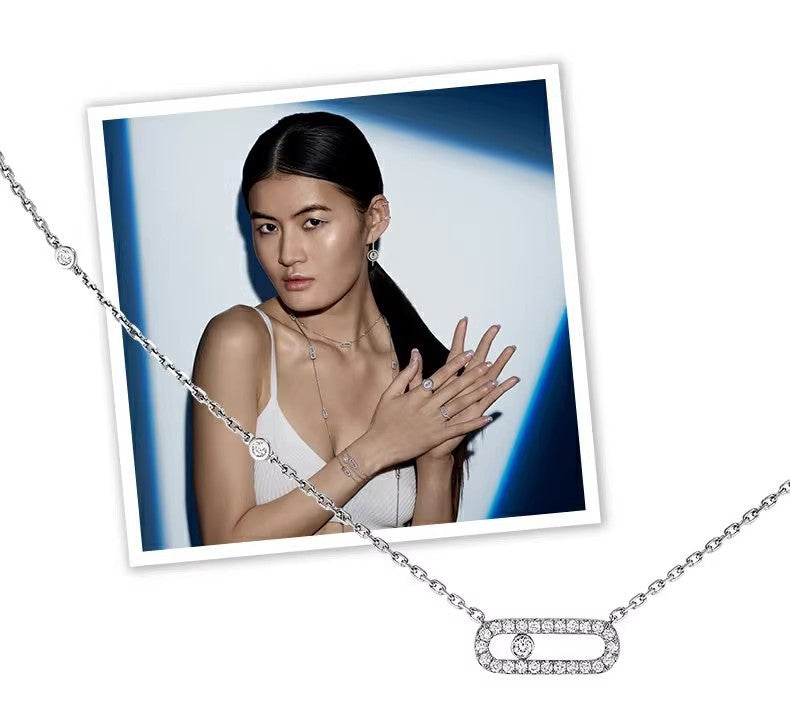 Full rhinestone pin necklace bracelet ring pendant earrings